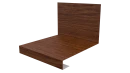 Планка примыкания нижняя к трубе фальц 140x200 мм, Золотой орех 3D