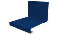 Планка примыкания нижняя к трубе фальц 140x200 мм, 5005 сигнальный синий глянцевый
