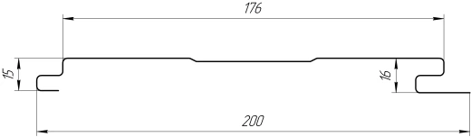 Лайн Про Изгиб 200/176x0,5 мм, 8004 медно-коричневый матовый