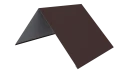 Конёк простой 190x190x2000 мм, 8017 шоколадно-коричневый стальной бархат